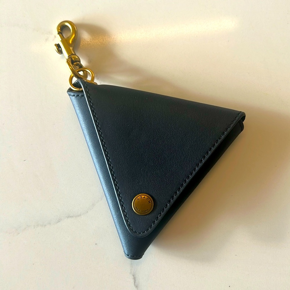 COACH 1941 ULTRA RARE - GLOVETANNED LEATHER ORIGAMI FOLDING WALLET KEYCHAIN